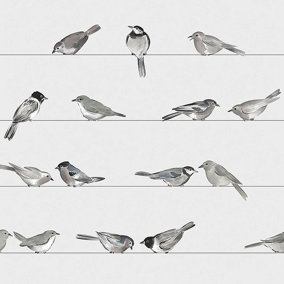 Kleine Serviette - Birds