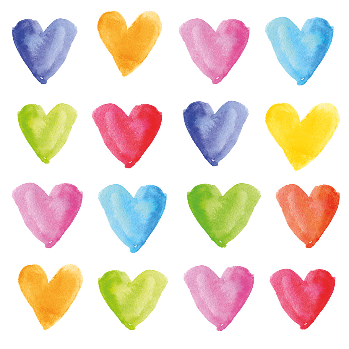 Napkin - Watercolor Hearts