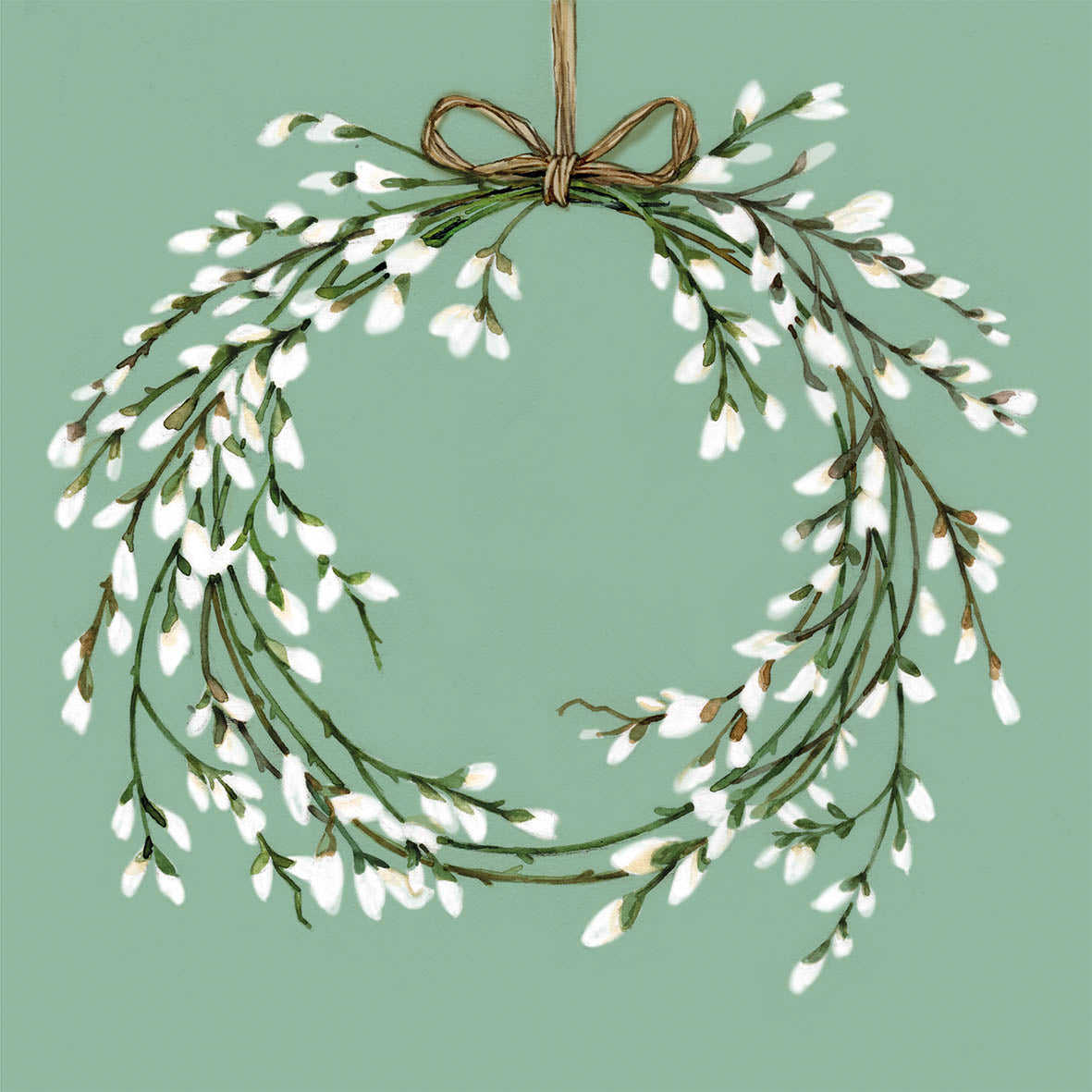 Serviette - Springtime Wreath
