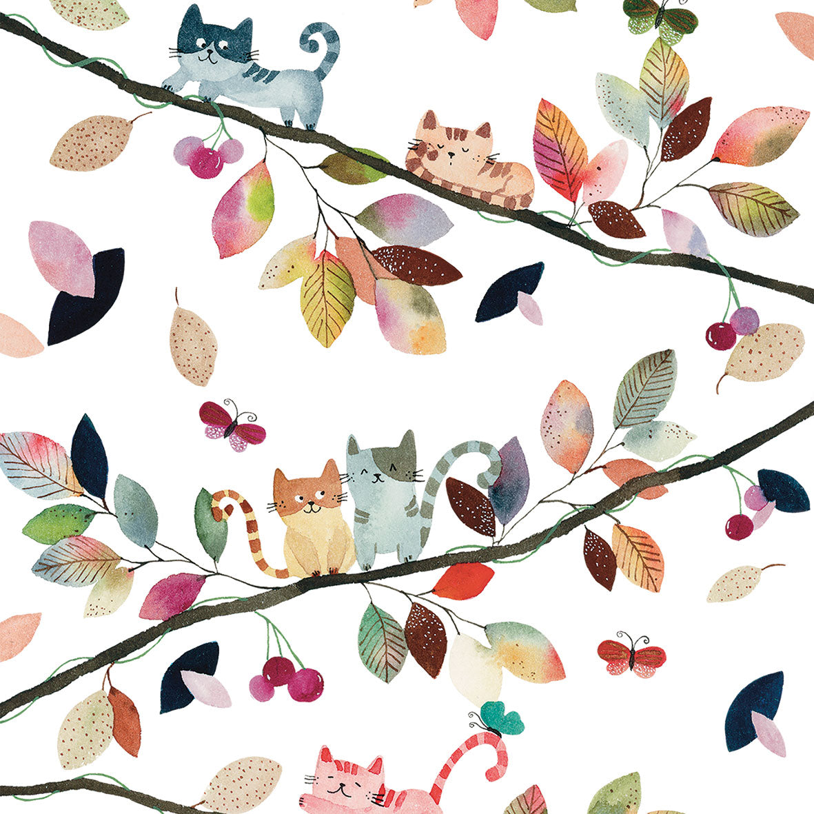 Serviette- Fall Cats