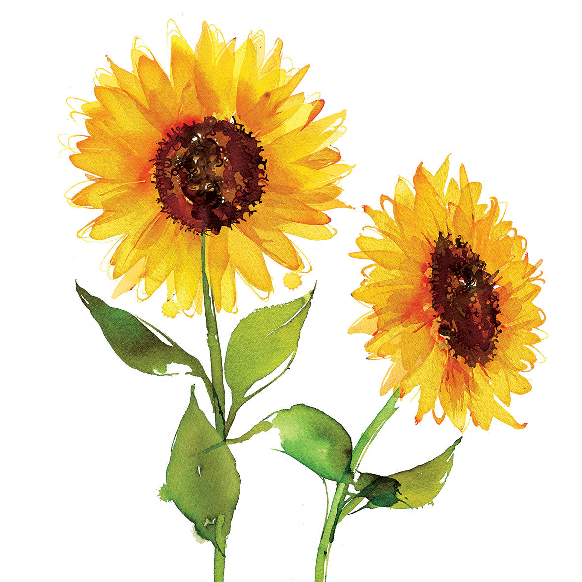 Serviette- Two Sunflowers
