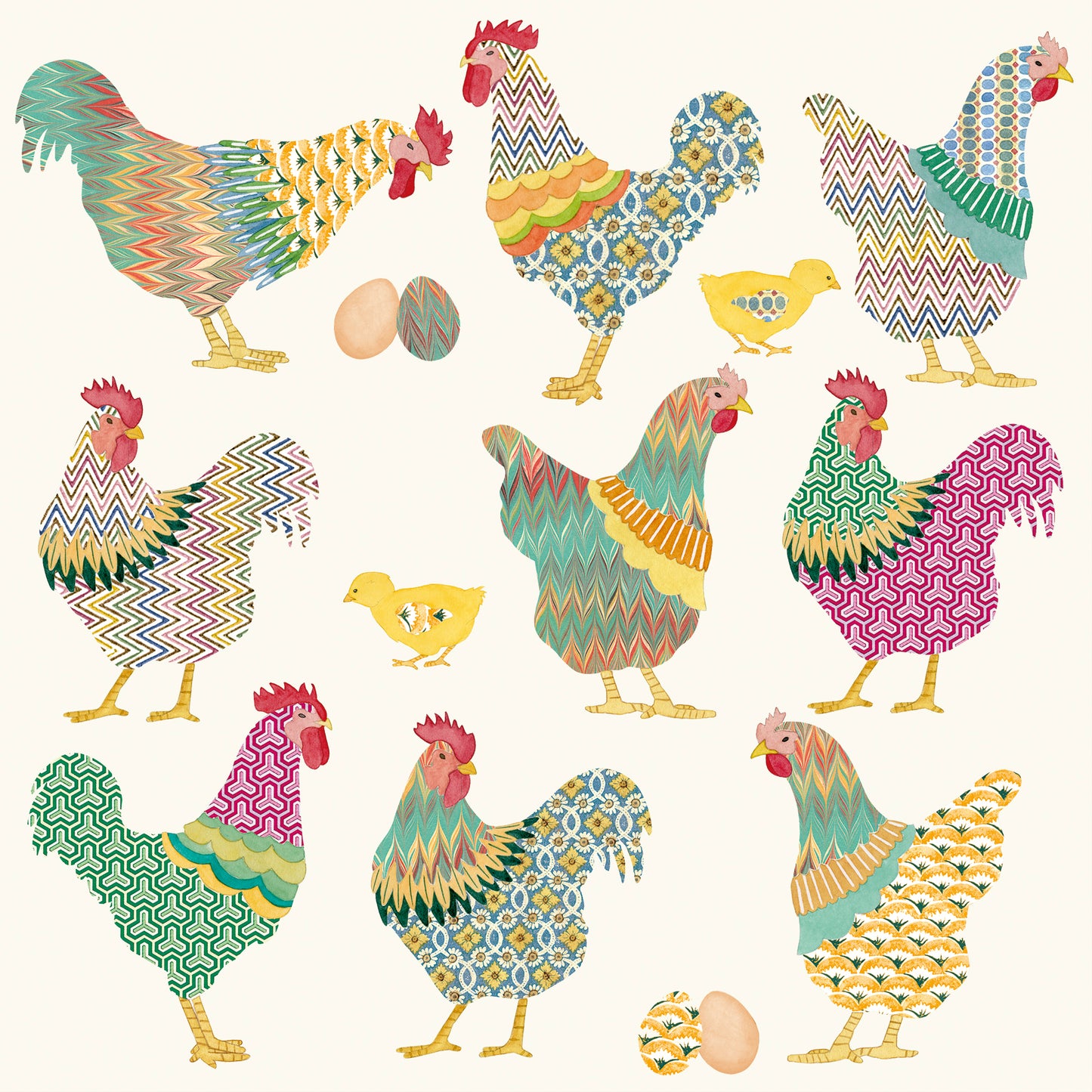 Napkin - Galli e galline