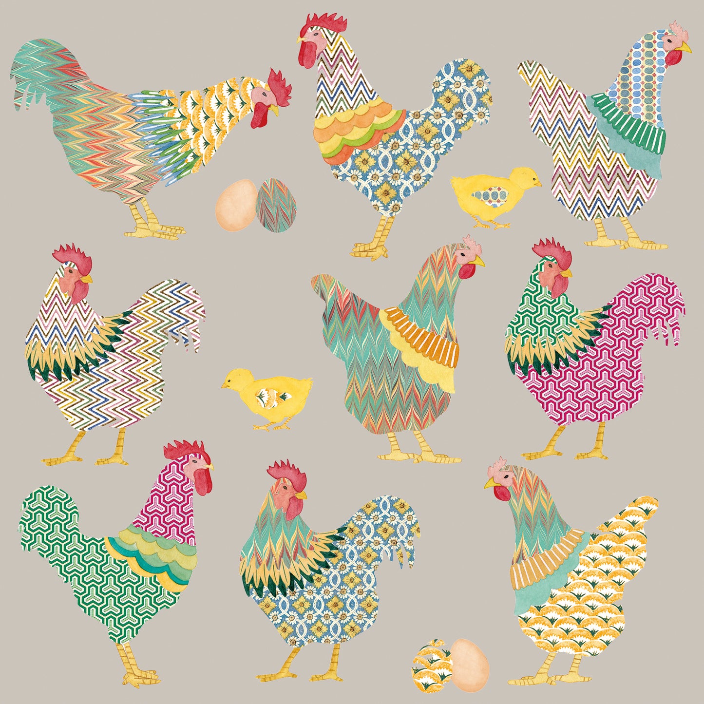 Napkin - Galli e galline