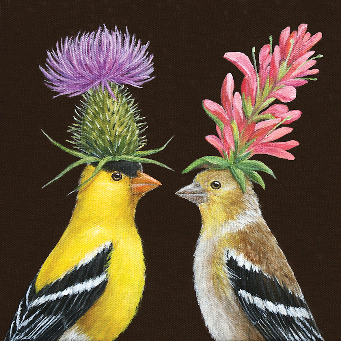 Napkin - Goldfinch Couple