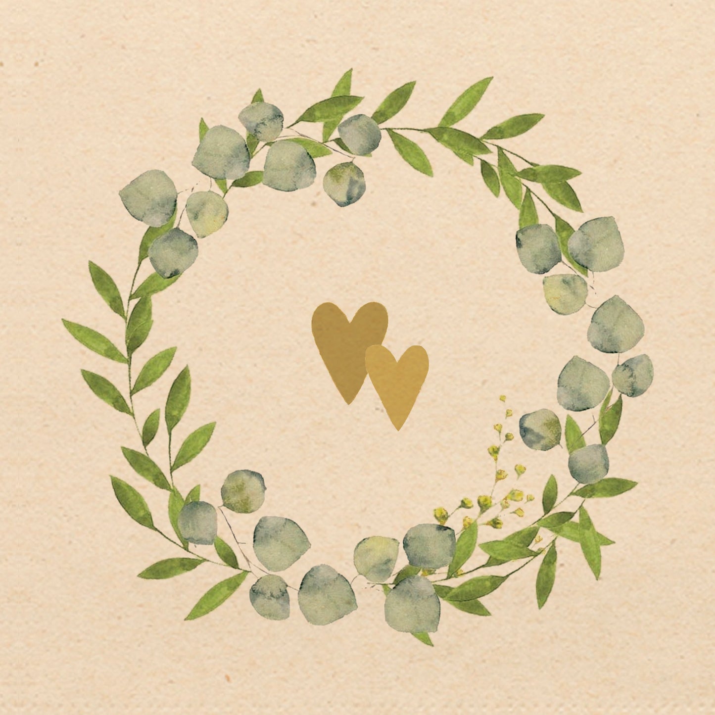 Napkin - Two Hearts eco