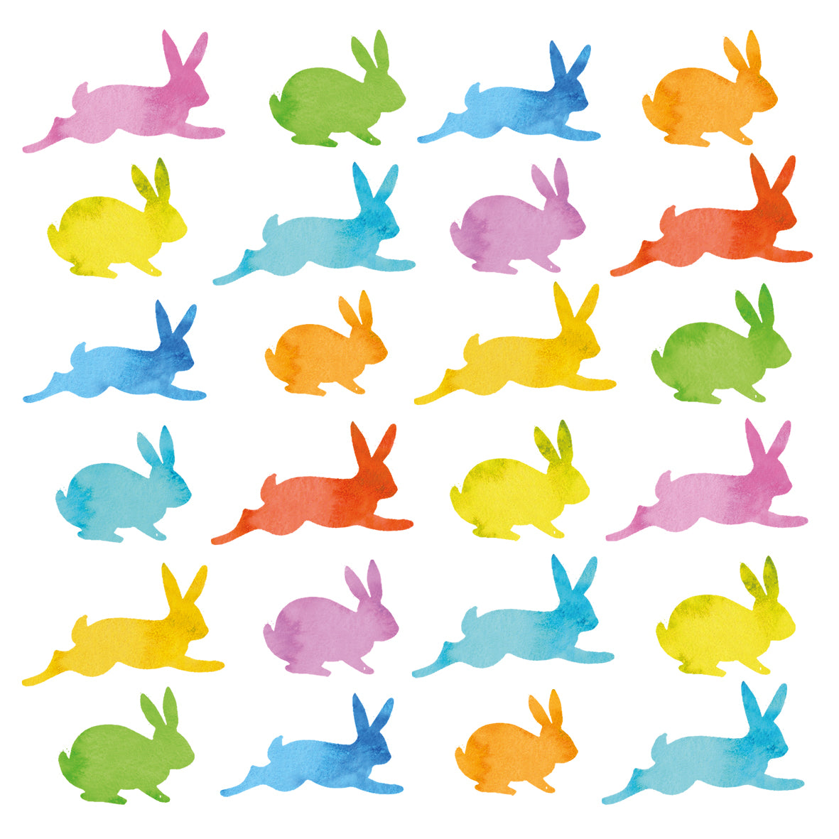 Serviette - Aquarell Bunnies