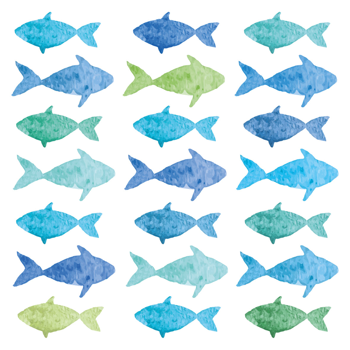 Serviette - Aquarell Fishes