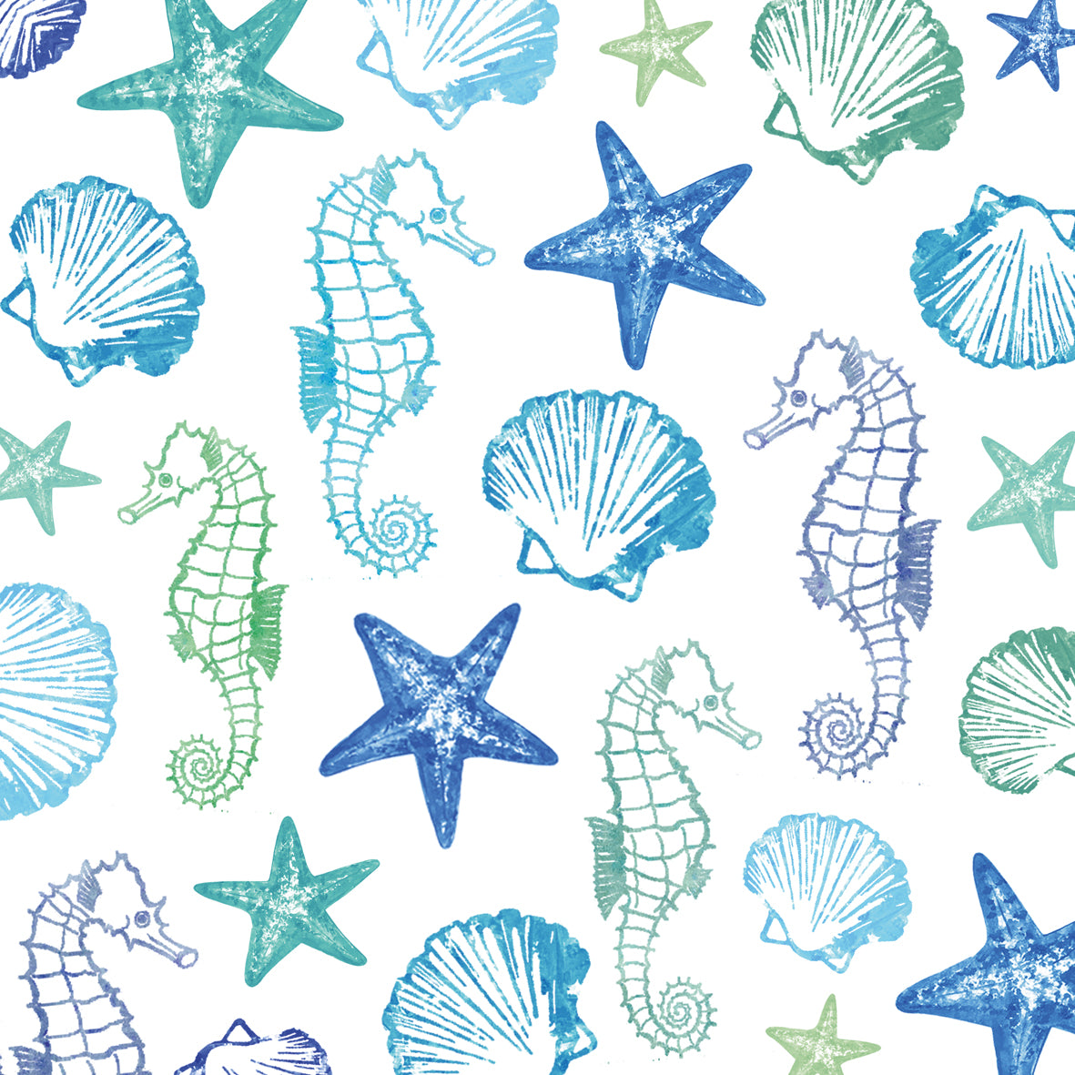 Serviette - Aquarell Seaside