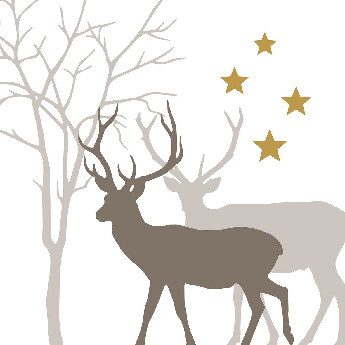 Papierservietten Winter Deers