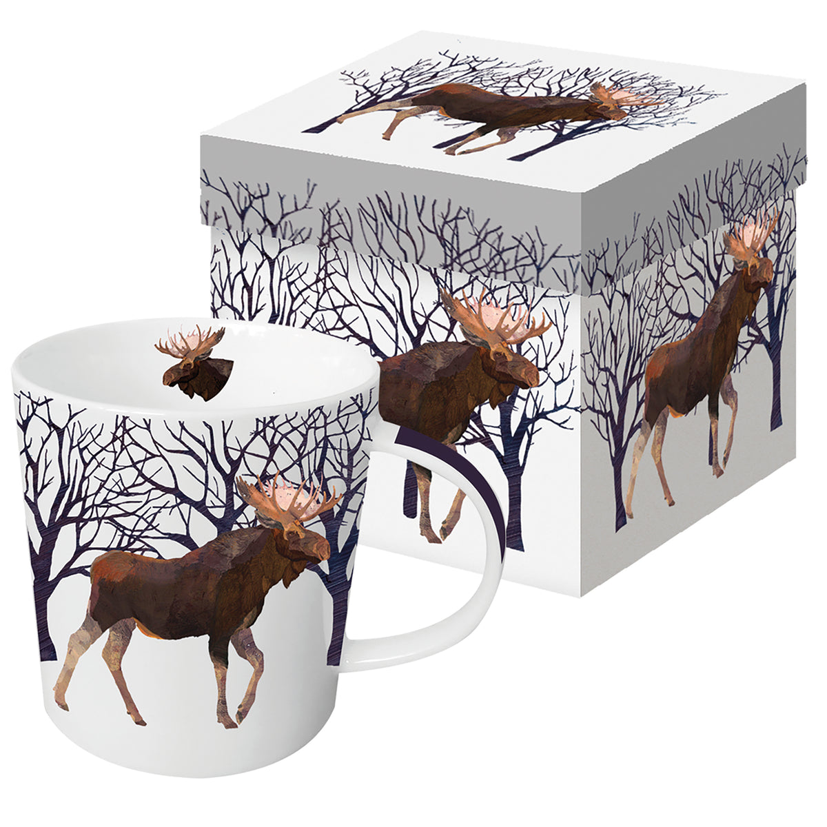 Porzellantasse - Winter Moose