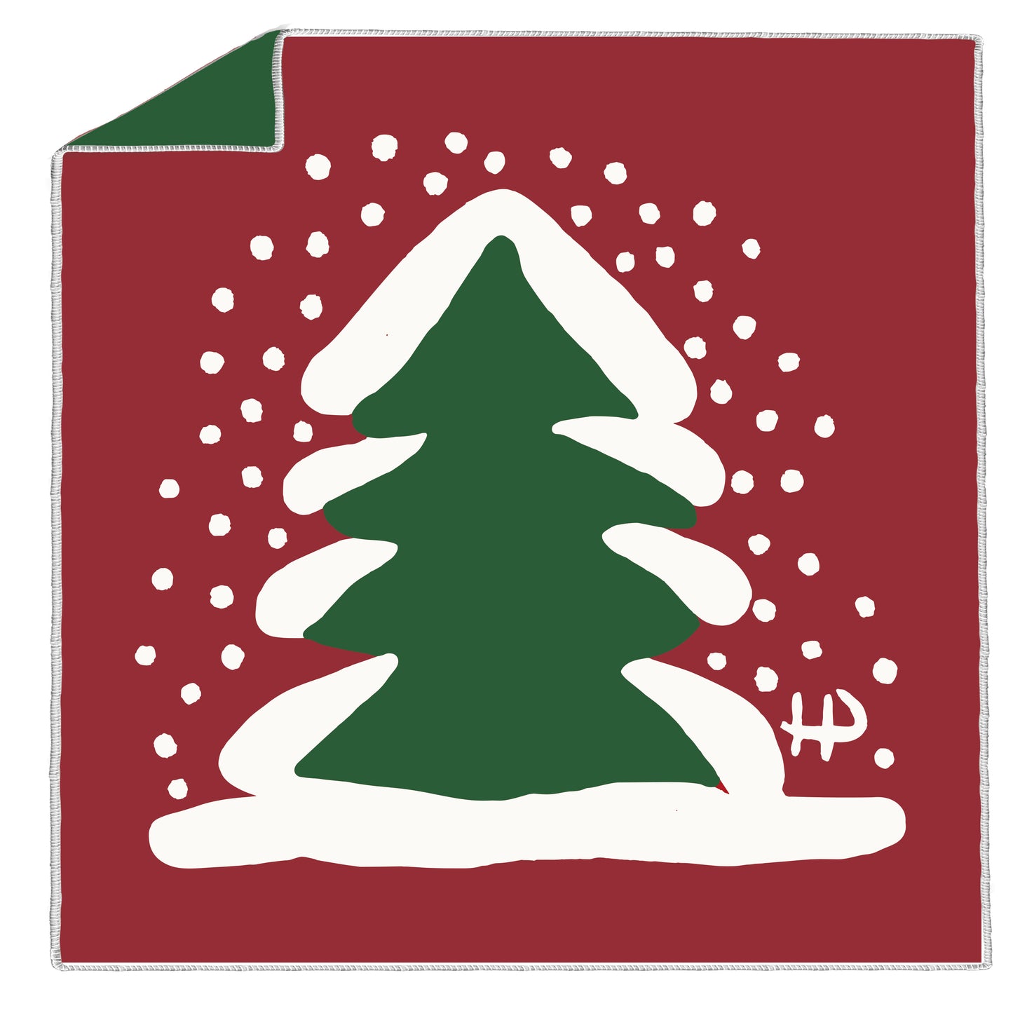 Sitzunterlage - Tanne im Schnee