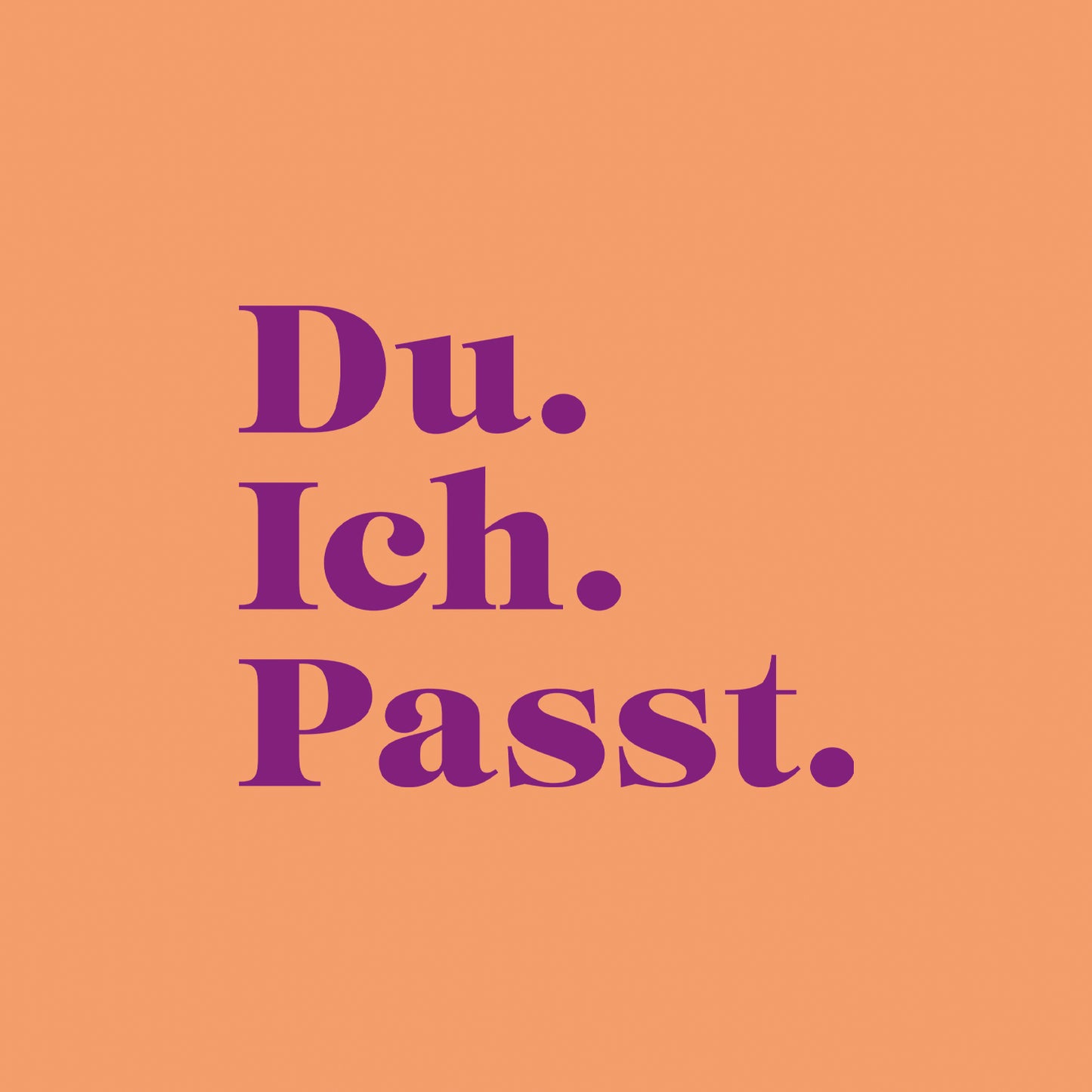 Kleine Serviette - Du ich passt
