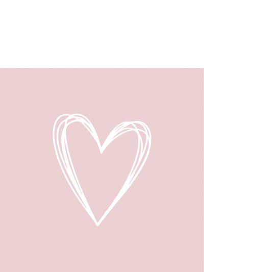 Kleine Serviette - Pure Heart Rosé