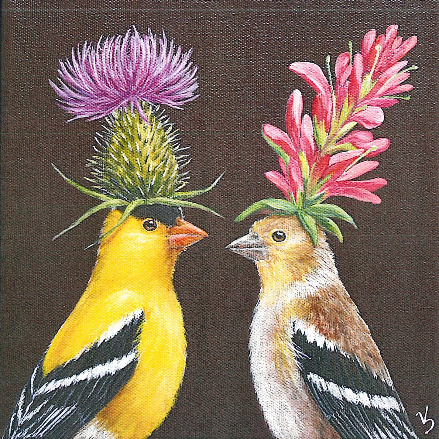 Napkin - Goldfinch Couple