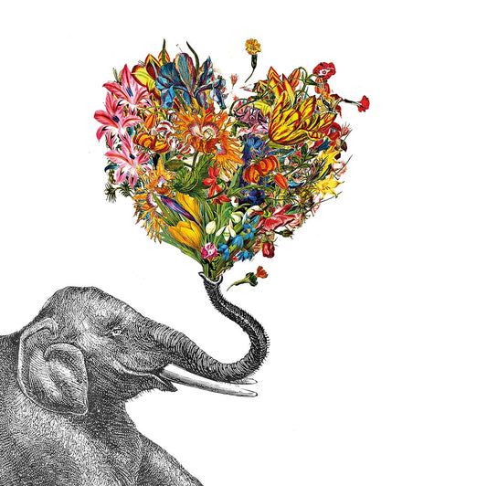 Kleine Serviette - Happy Elephant