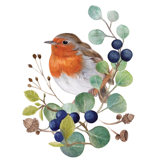 Serviette - Oiseau sur Branche