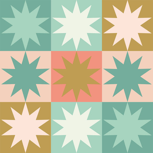Serviette - Stars & Squares