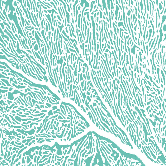 Serviette - Coralie turquoise