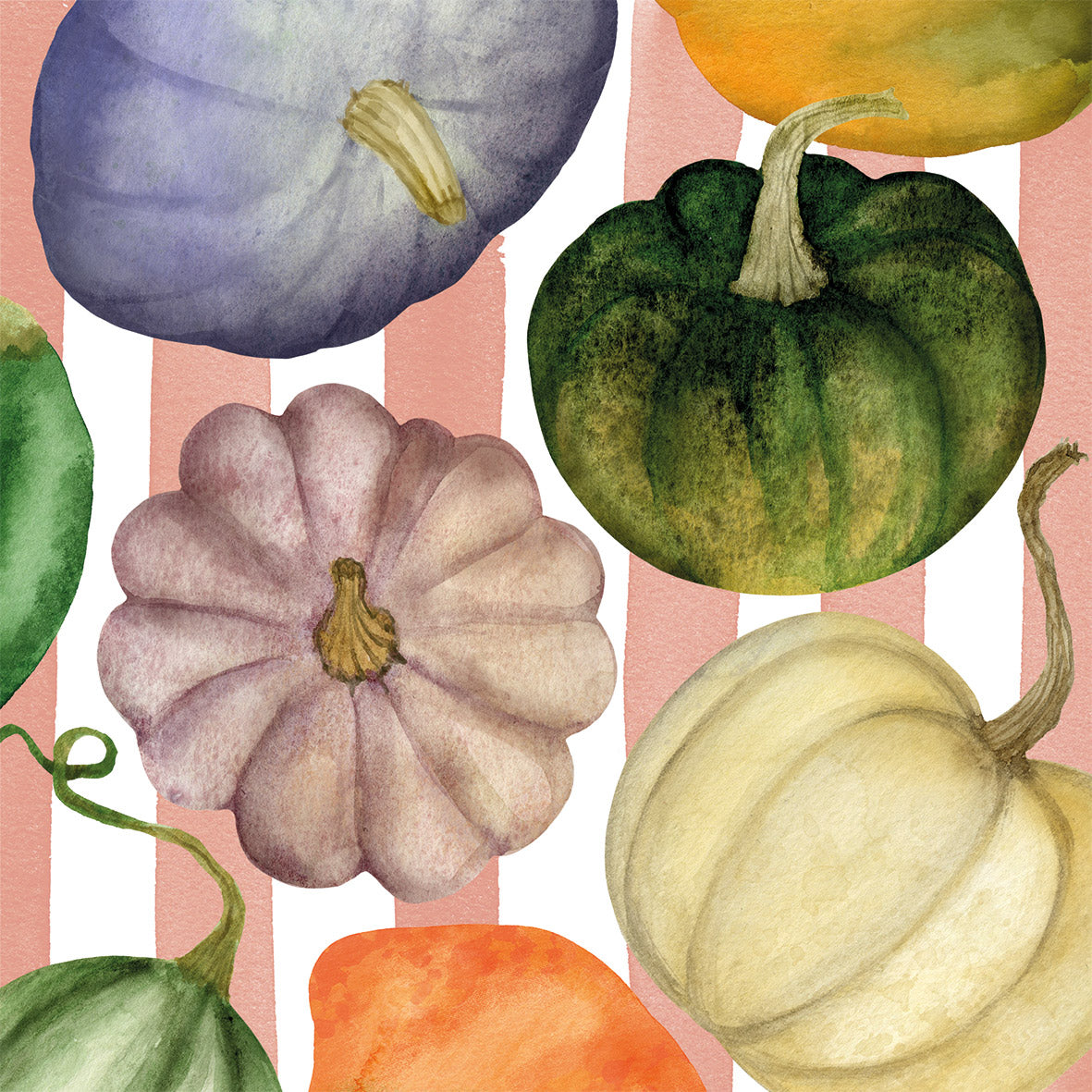 Serviette- Pumkin & Stripes
