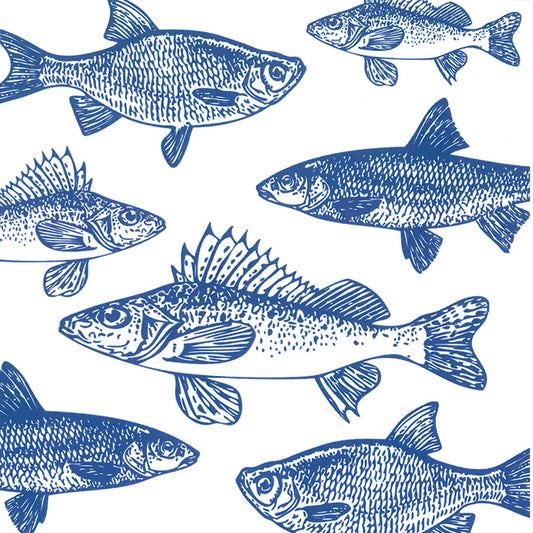 Serviette - Graphic Fishes Marine