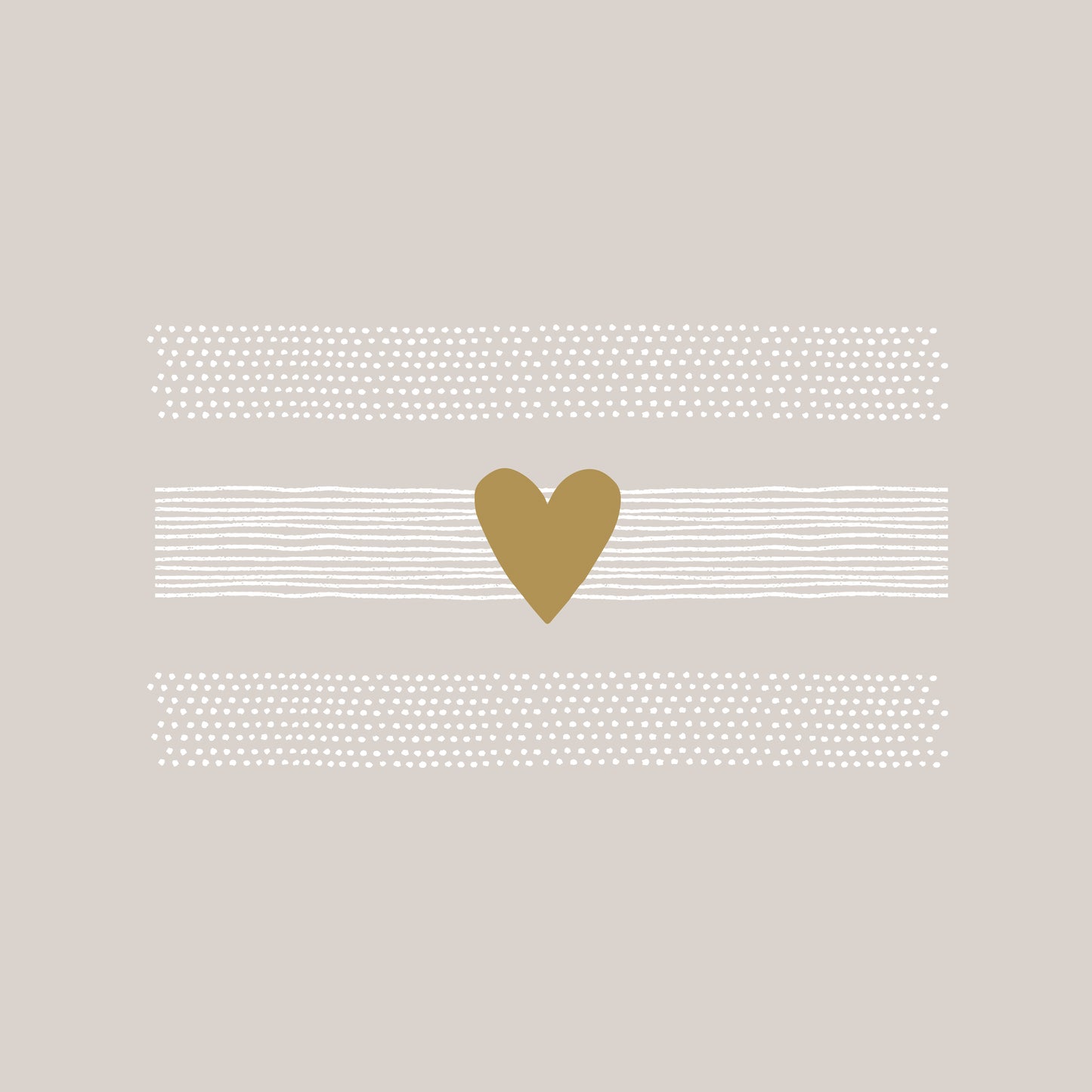 Napkin - Heart of Gold taupe 