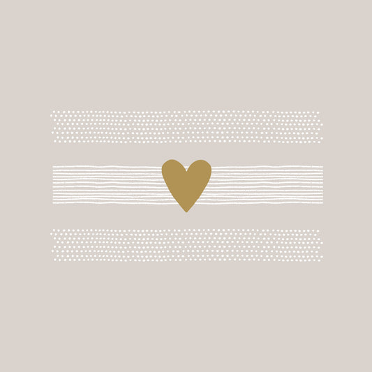 Serviette - Heart of Gold taupe