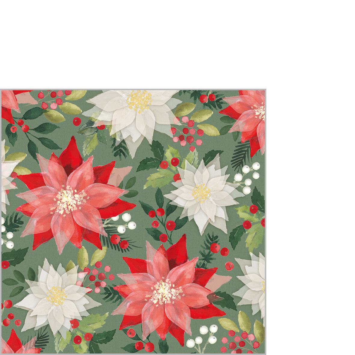 Serviette Merry Poinsettia 25x25cm