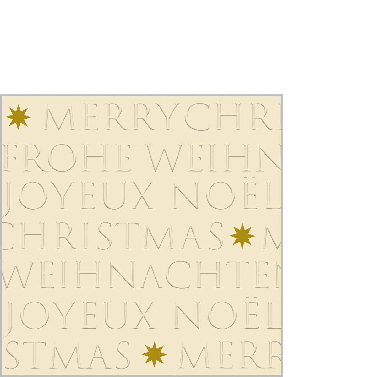 Christmas Letters Star Serviette off-white 25x25cm