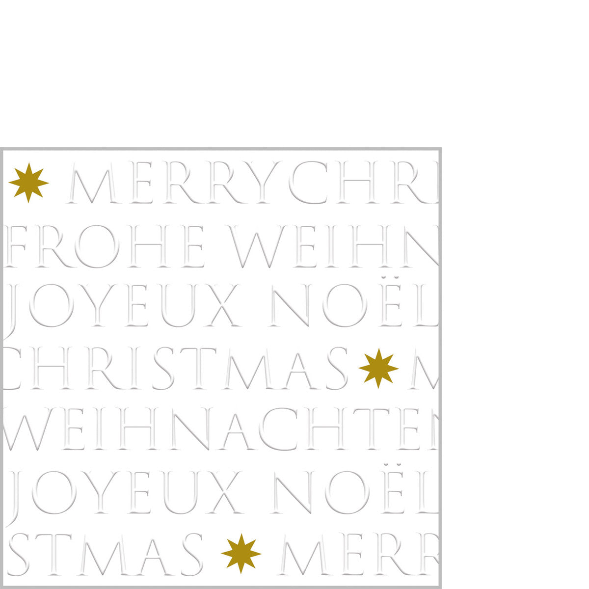 Christmas Letters Star Serviette perlmutt 25x25cm