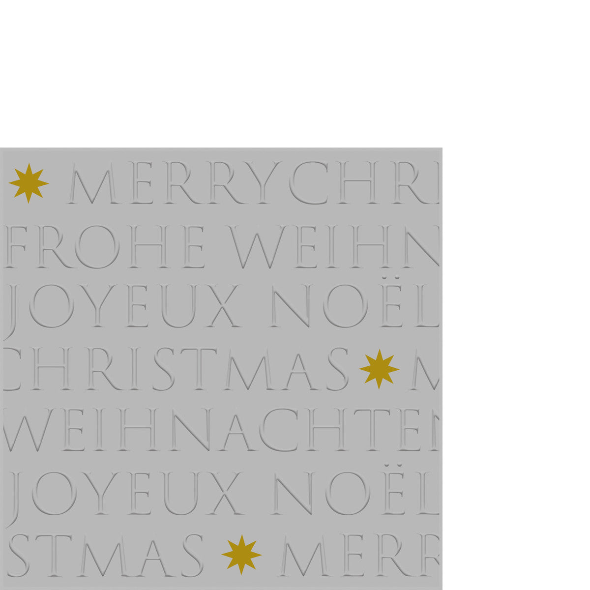 Christmas Letters Star Serviette silber 25x25cm
