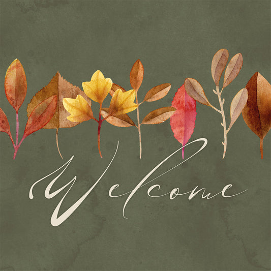 Serviette - Welcome Leaves