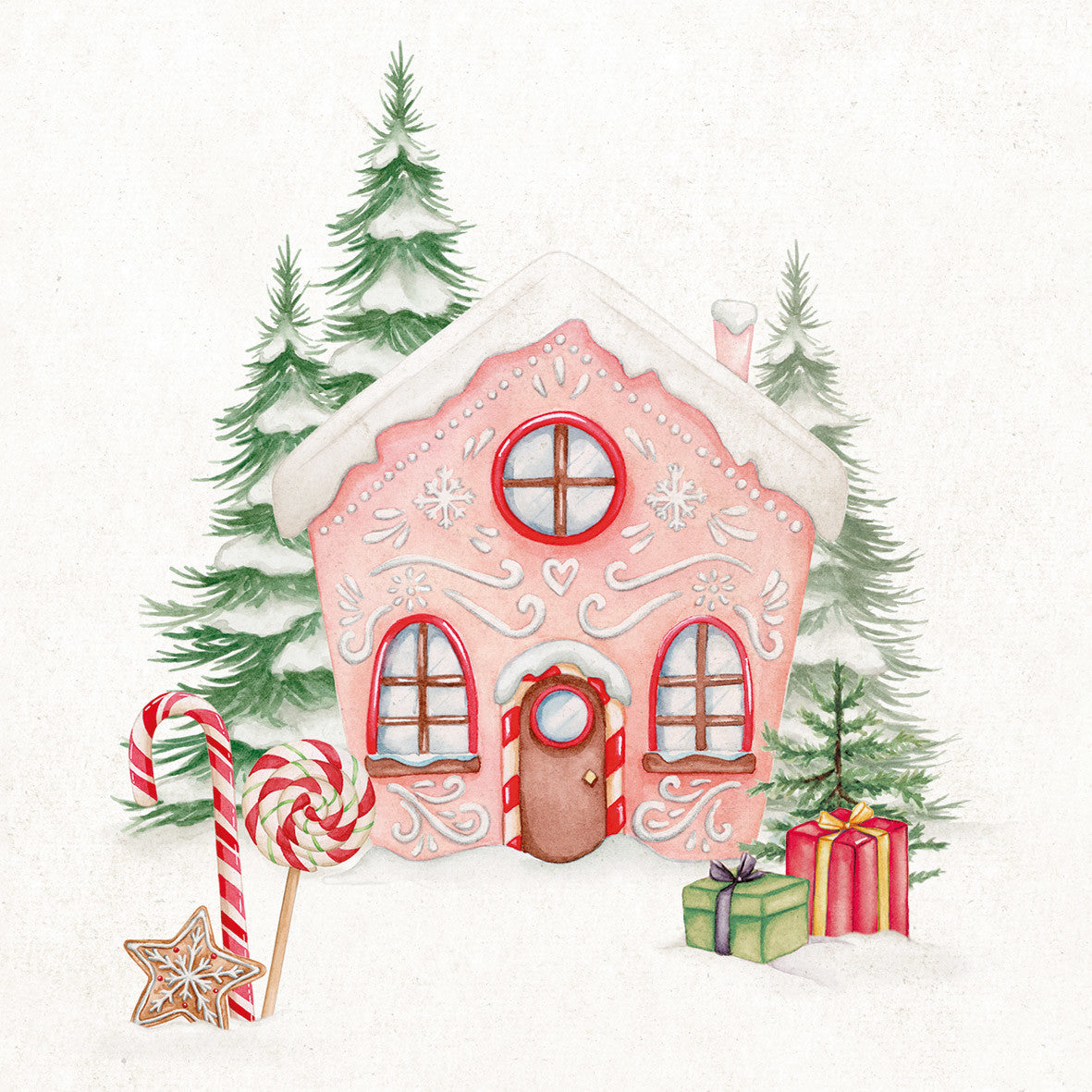 Serviette Casetta caramelle 33x33cm
