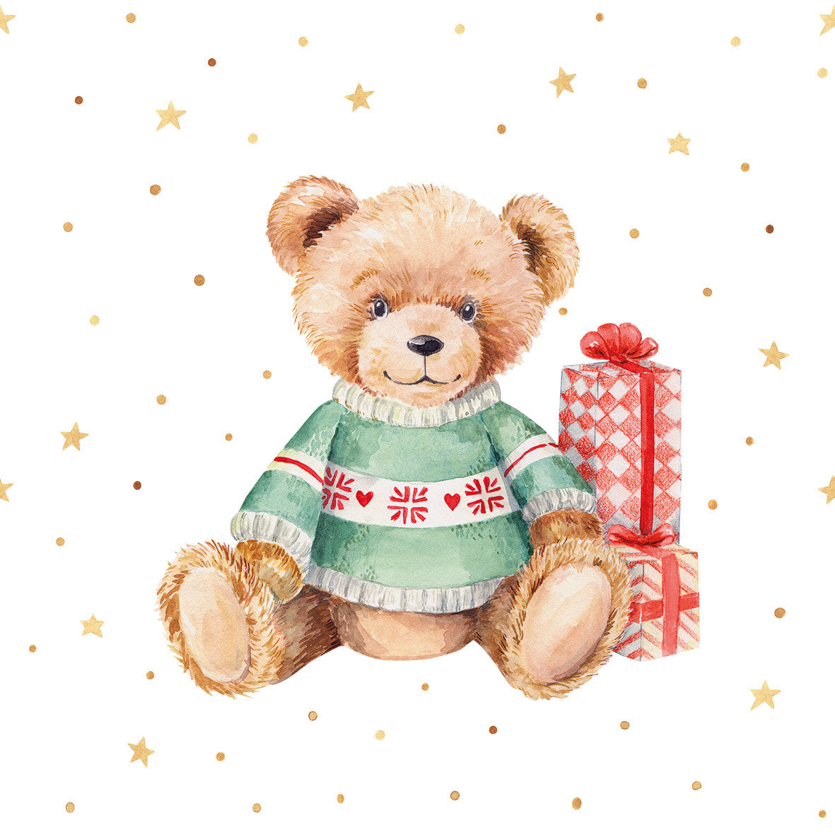 Serviette Teddy 33x33cm