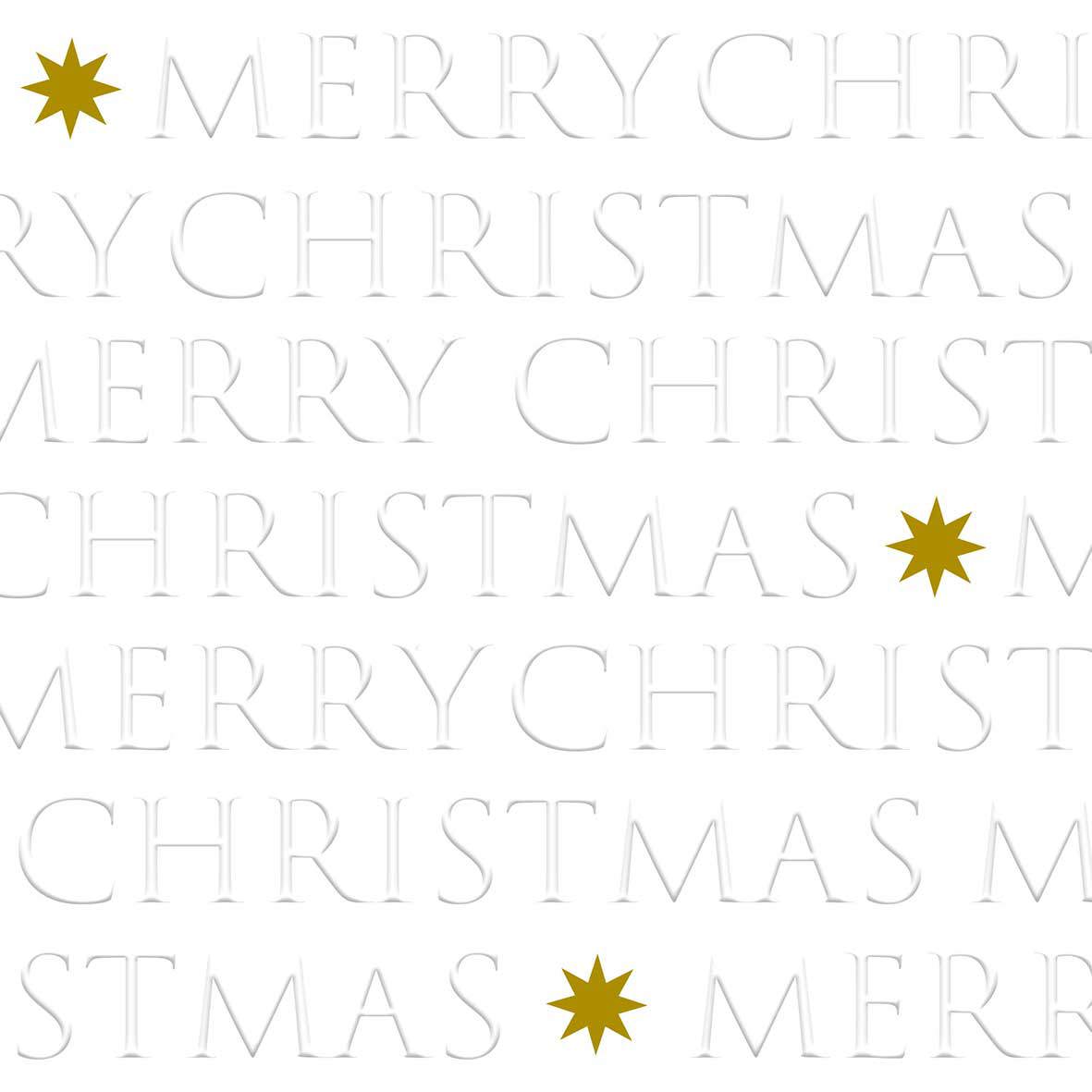 Christmas Letters Star Serviette perlmutt 33x33cm