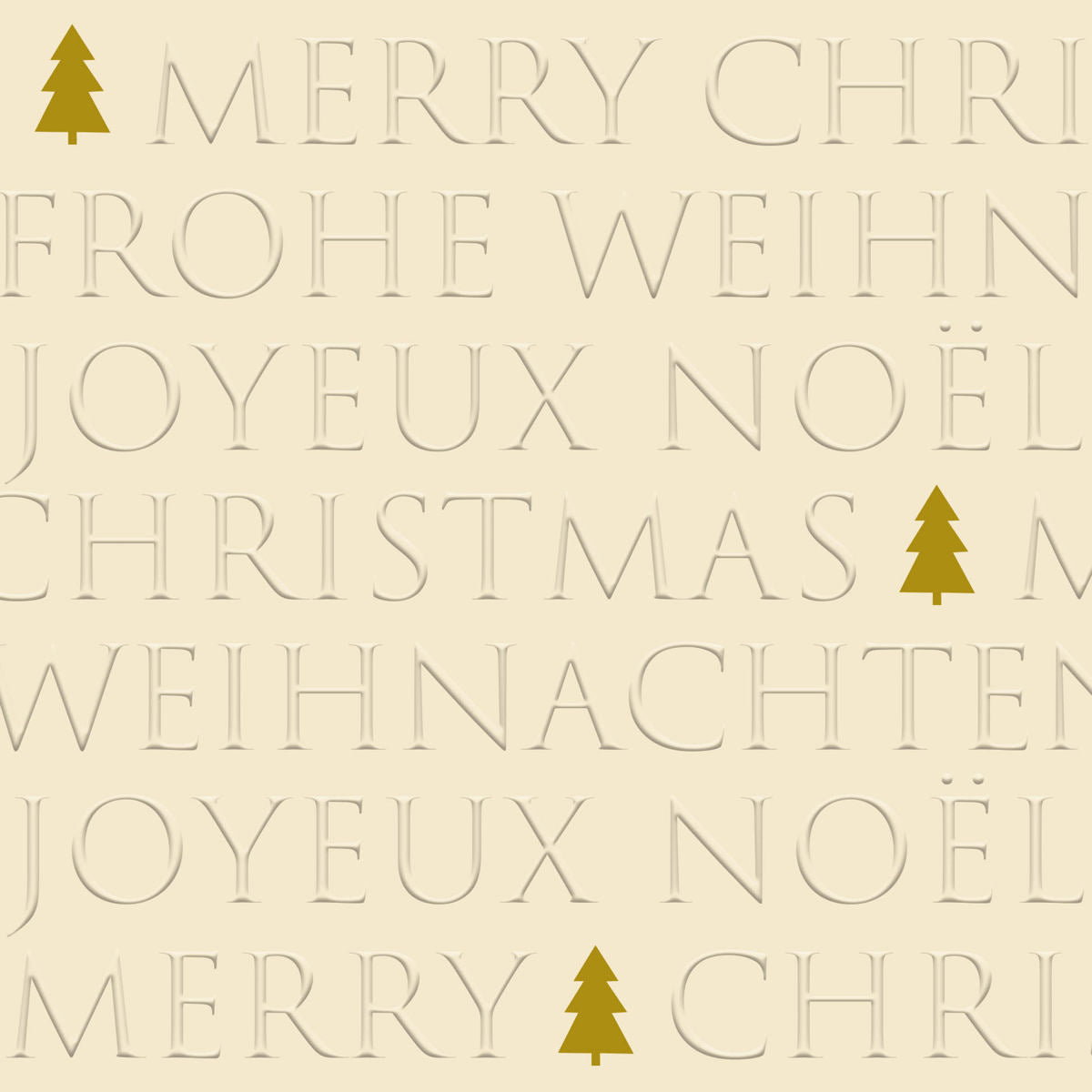 Christmas Letters Tree Serviette off-white 33x33cm