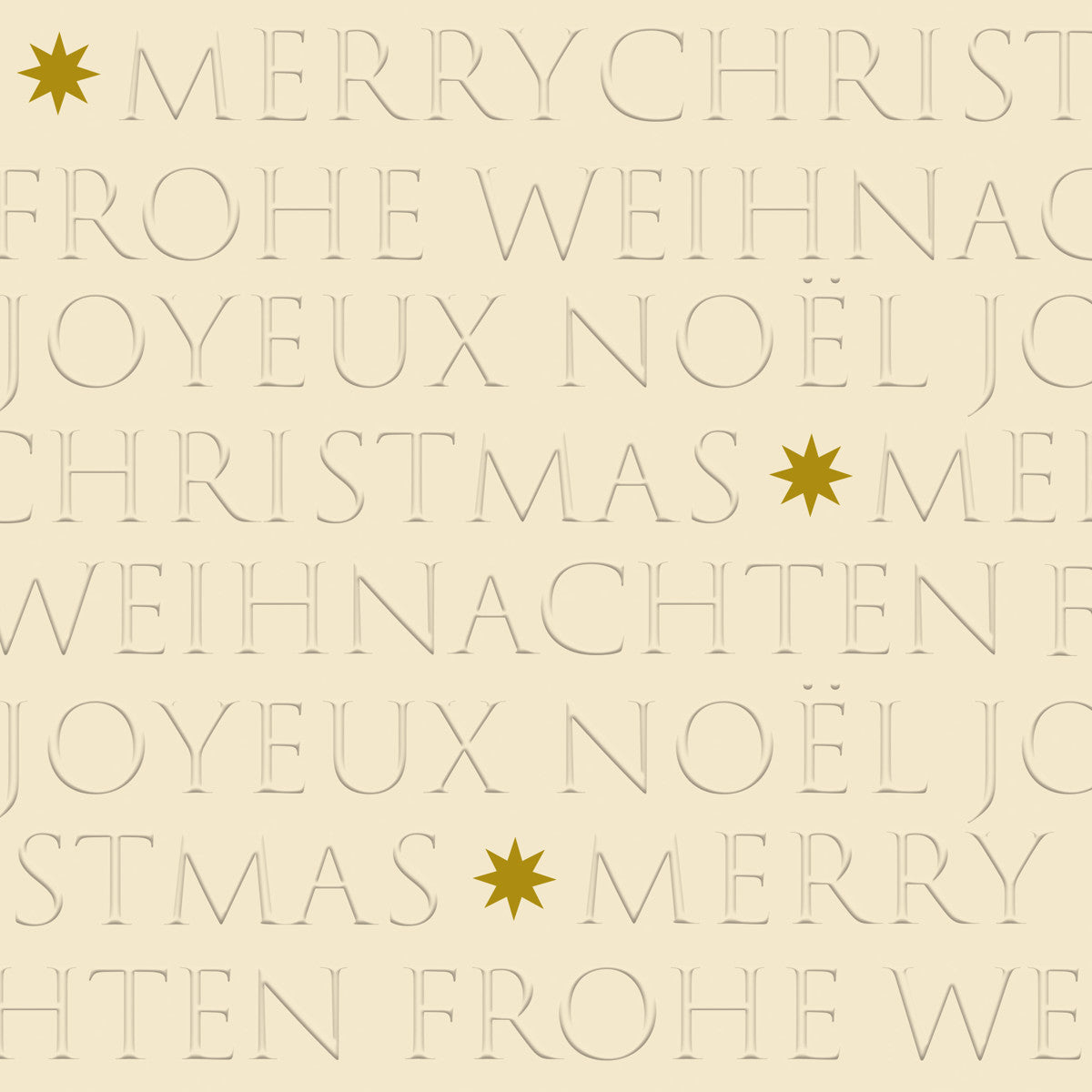 Christmas Letters Star Serviette off-white 40x40cm