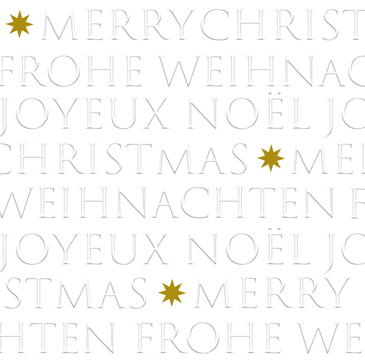 Christmas Letters Star Serviette perlmutt 40x40cm