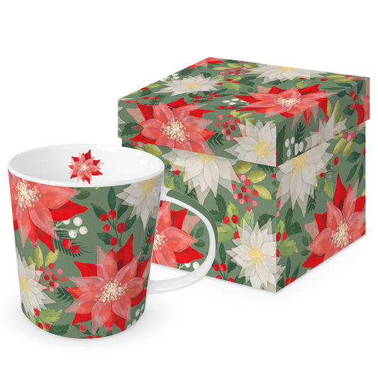 Porzellantasse Merry Poinsettia