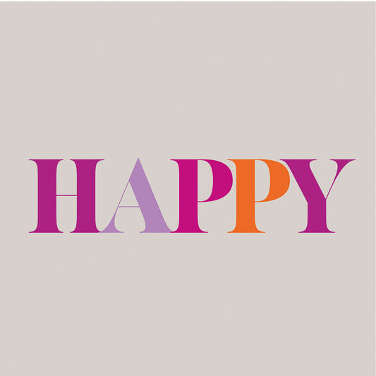 Serviette - Happy