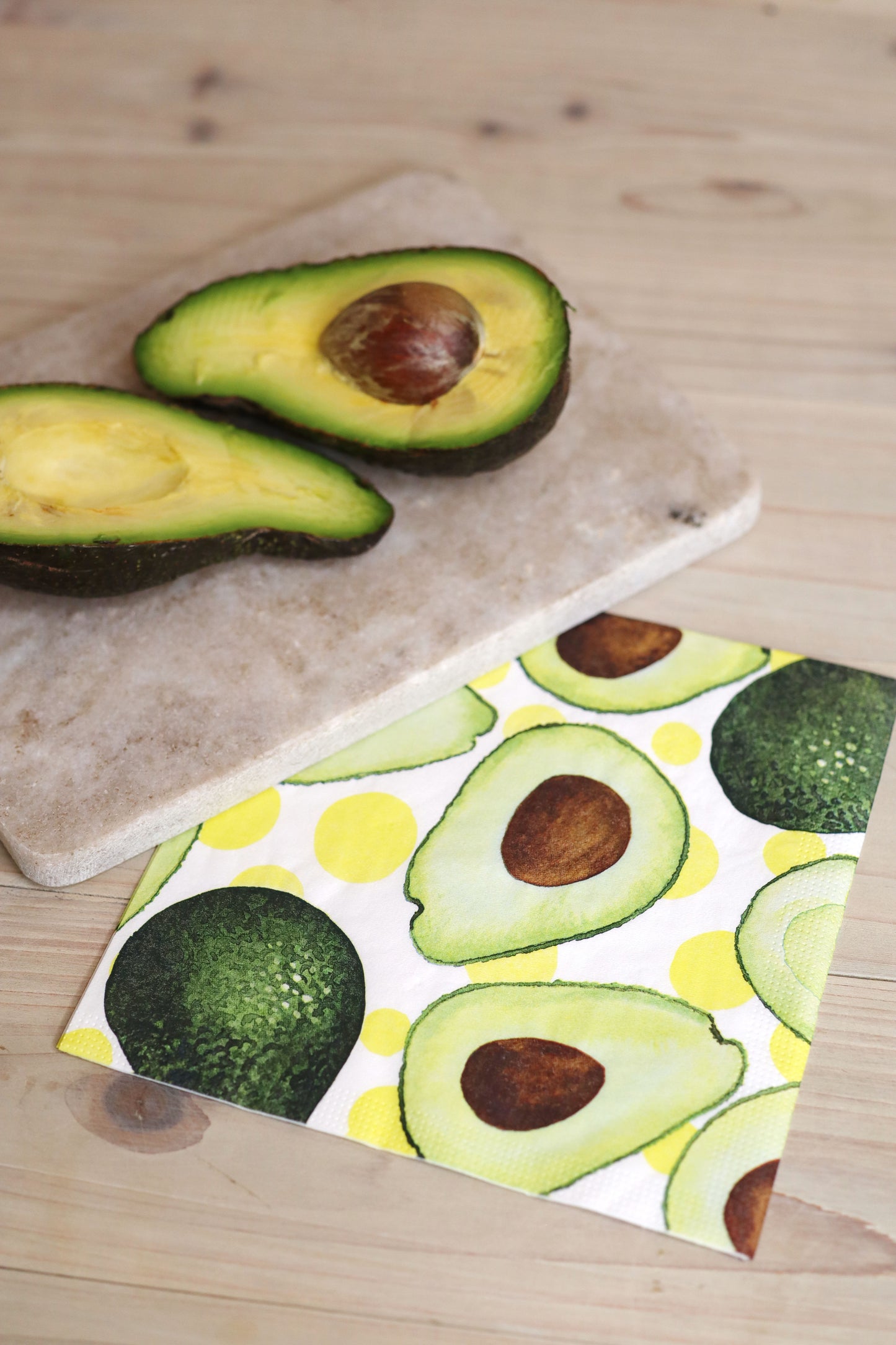 Serviette - Avocado & Dots
