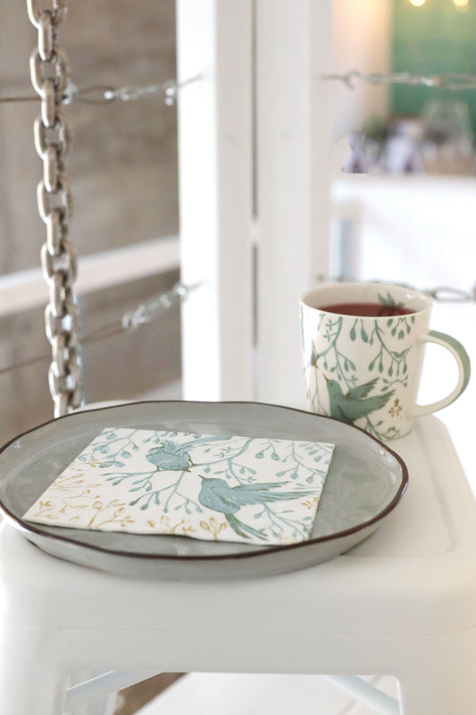 Napkin - Japanese garden in blue